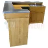 Comptoir sur-mesure d'angle avec évier 190cm sur 140cm