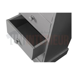 Commode haute en pin massif ou semainier, 8 tiroirs - Cranford