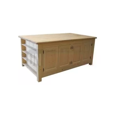 Commode en chêne massif pieds compas - Compass