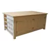Pôle central sur-mesure en pin massif et chêne 200cm x 120 cm