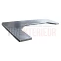 Plan de travail pour comptoir en zinc anthracite forme U