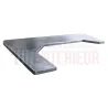 Plan de travail pour comptoir en zinc anthracite forme U