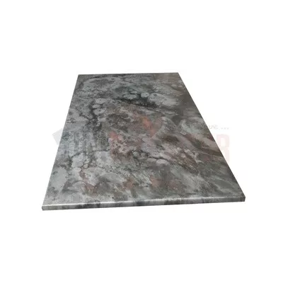 Plan de travail pour comptoir en zinc anthracite forme U