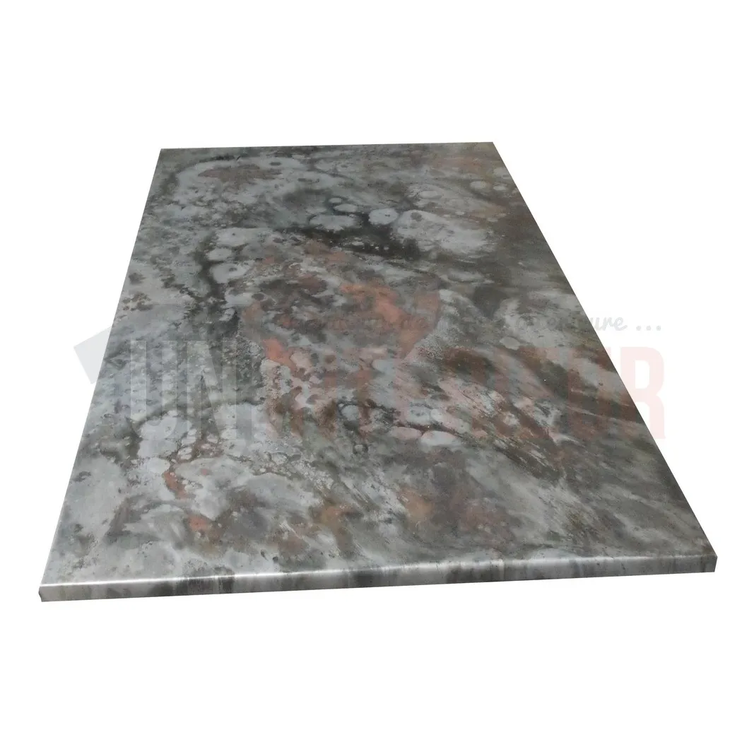 Plateau de table en zinc - Zinc couleur