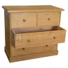 Commode en pin massif, 4 tiroirs - Faceby