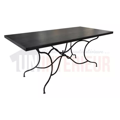 Grand plateau de table en Zinc d'art ardoise