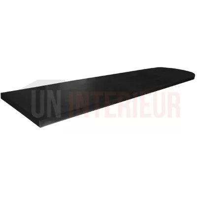 Grand plateau de comptoir demi-lune en Zinc ardoise