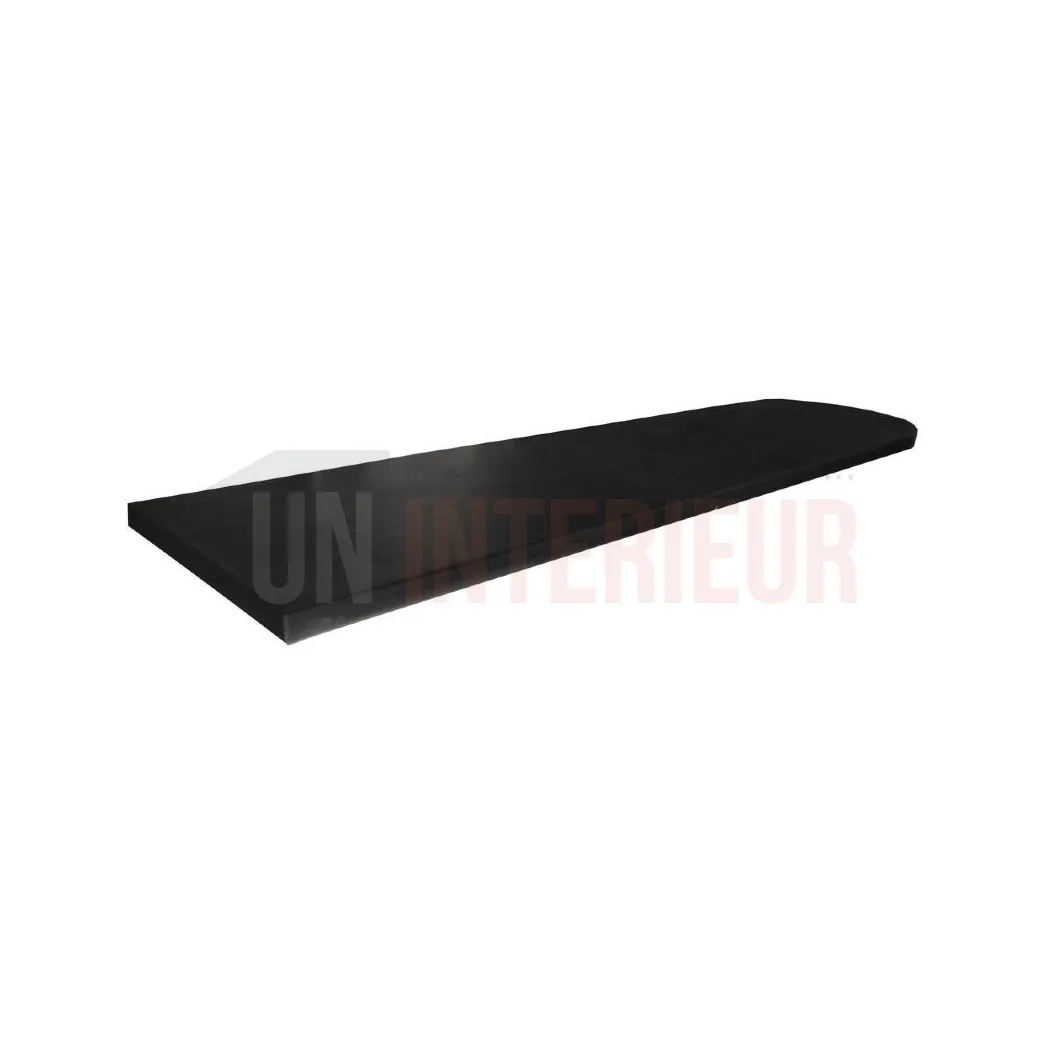 Grand plateau de comptoir demi-lune en Zinc ardoise