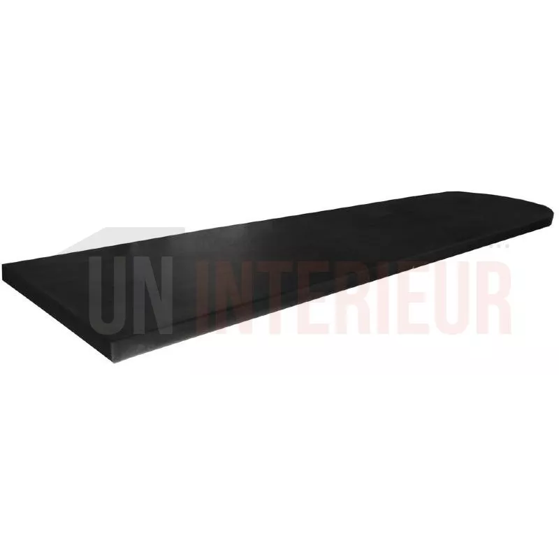 Grand plateau de comptoir demi-lune en Zinc ardoise