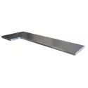 Plan de travail en L 185 cm - Zinc classique