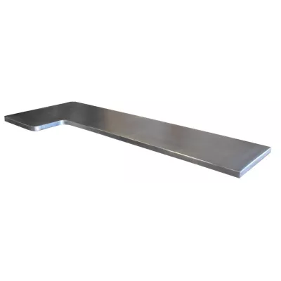Plan de travail en L 185 cm - Zinc classique