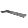 Plan de travail en L 185 cm - Zinc classique