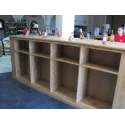 Meuble porte bouteilles sur-mesure en chêne massif 360cm