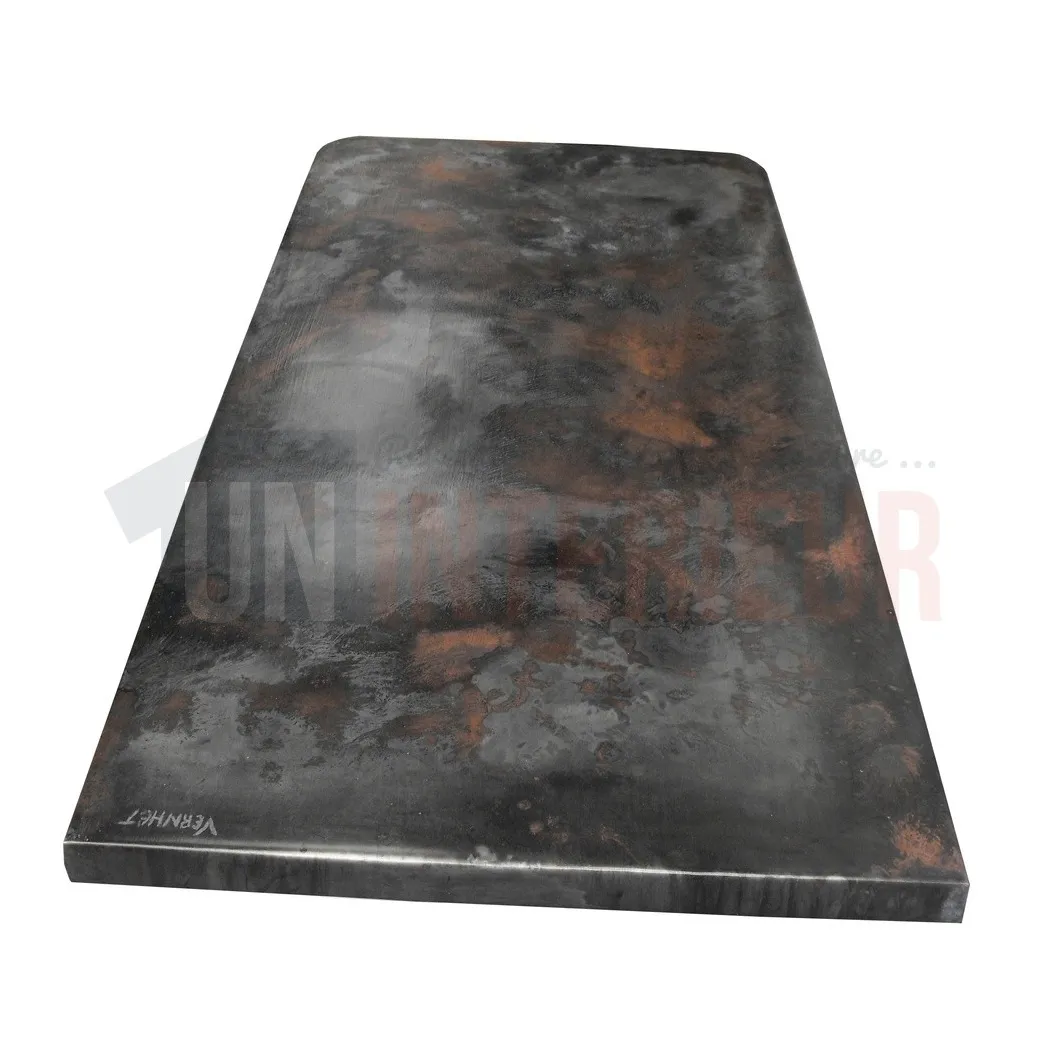 Plan de travail de cuisine en zinc d'art couleur 100 x 45 cm- Zinc classique