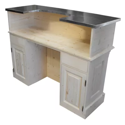 Plan de travail de cuisine en zinc d'art couleur 100 x 45 cm- Zinc classique