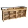 Grand comptoir de bar de 240cm en pin massif - Chester