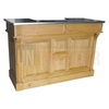 Meuble bar comptoir de bistrot 150cm en pin massif - Chester