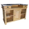 Meuble bar comptoir de bistrot 150cm en pin massif - Chester