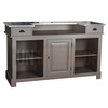 Meuble bar comptoir de bistrot 150cm en pin massif - Chester