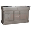 Meuble bar comptoir de bistrot 150cm en pin massif - Chester