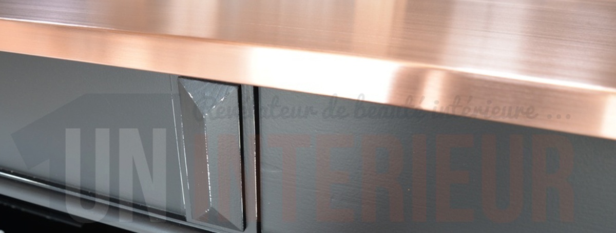 Plateau cuivre sur mesure